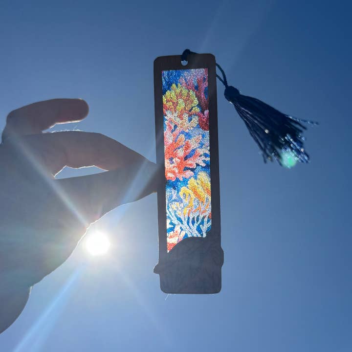 Art by Sharell - Wholesale Bookmark - Sea Turtle Bookmark | Wood & Acrylic Tassel Bookmark9