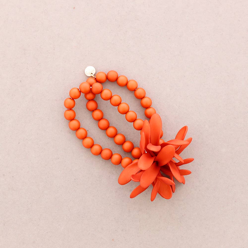 Sonata - Wholesale Beaded Bracelet - ELASTIC BRACELET RESIN FLOWER BEADS8