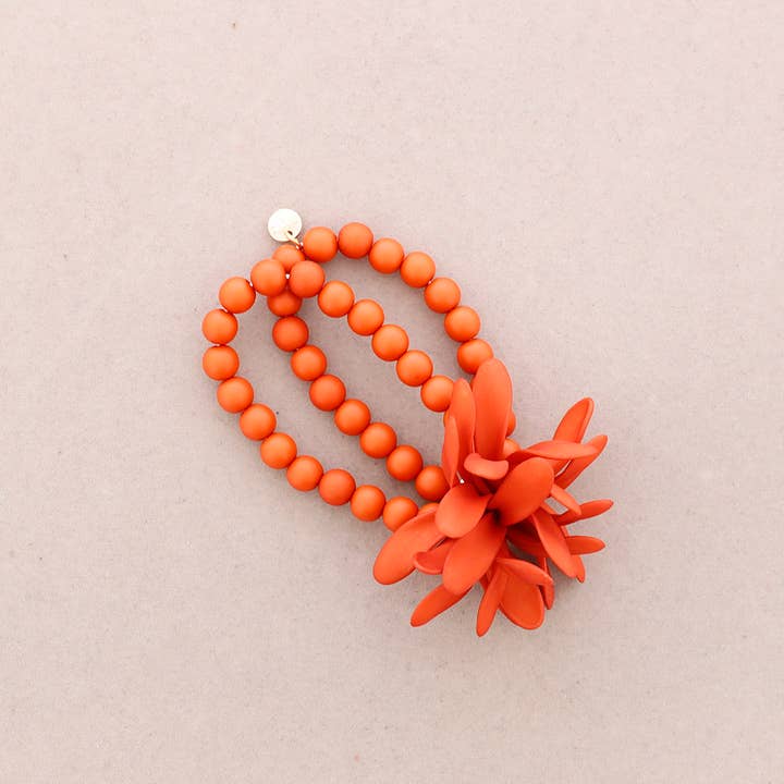 Sonata - Wholesale Beaded Bracelet - ELASTIC BRACELET RESIN FLOWER BEADS8