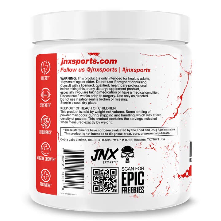 JNX Sports - Wholesale Oral Supplement/Vitamin - The Curse! Micronized Creatine Monohydrate