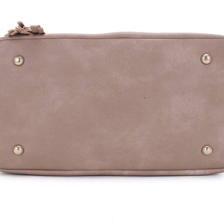 MiMi Wholesale - Wholesale Shoulder Bag - Women's - FC20495 Eliza Front Tassel Pocket 2 in 1 Hobo Shoulder Bag S16