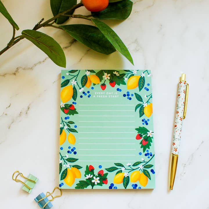 Julia Kestner Designs - Wholesale Notepad - Fresh Start Notepad1
