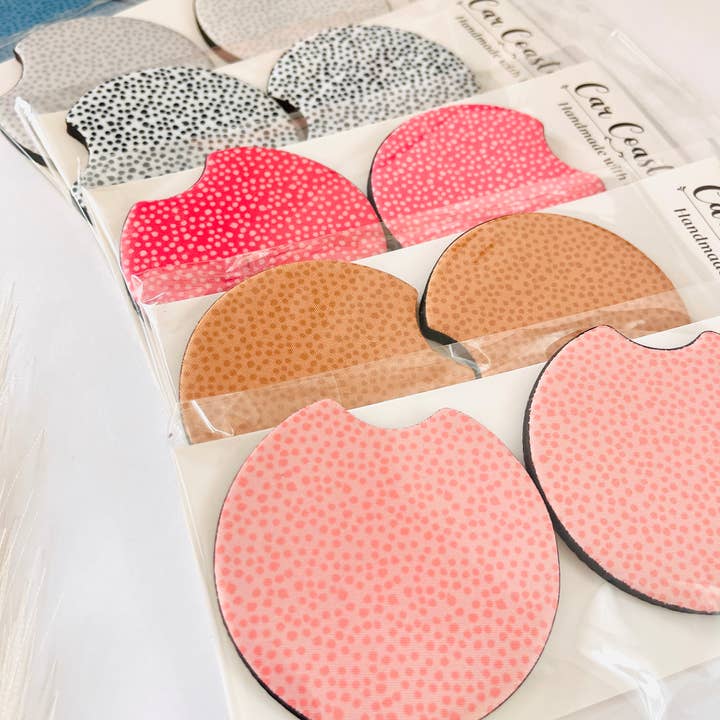 MarissaDDesigns - Wholesale Car Coaster - Women's - Dotted Neoprene Car Coasters – Trendy Cute Car Accessory18
