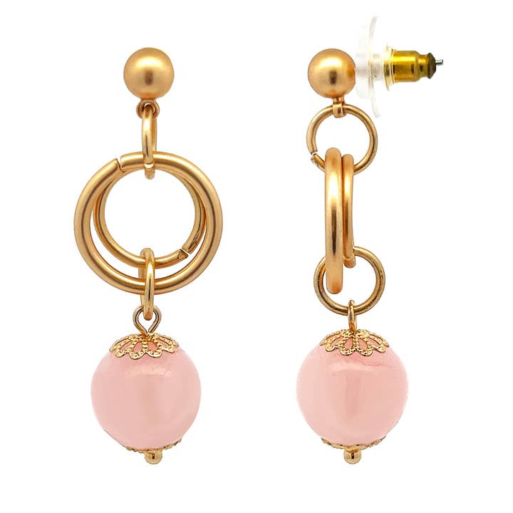 Langer Steinohrring - S12276R für den Großhandel von AMORINO SRL