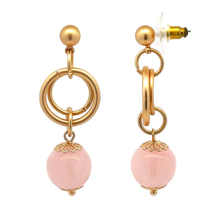 Langer Steinohrring - S12276R für den Großhandel von AMORINO SRL