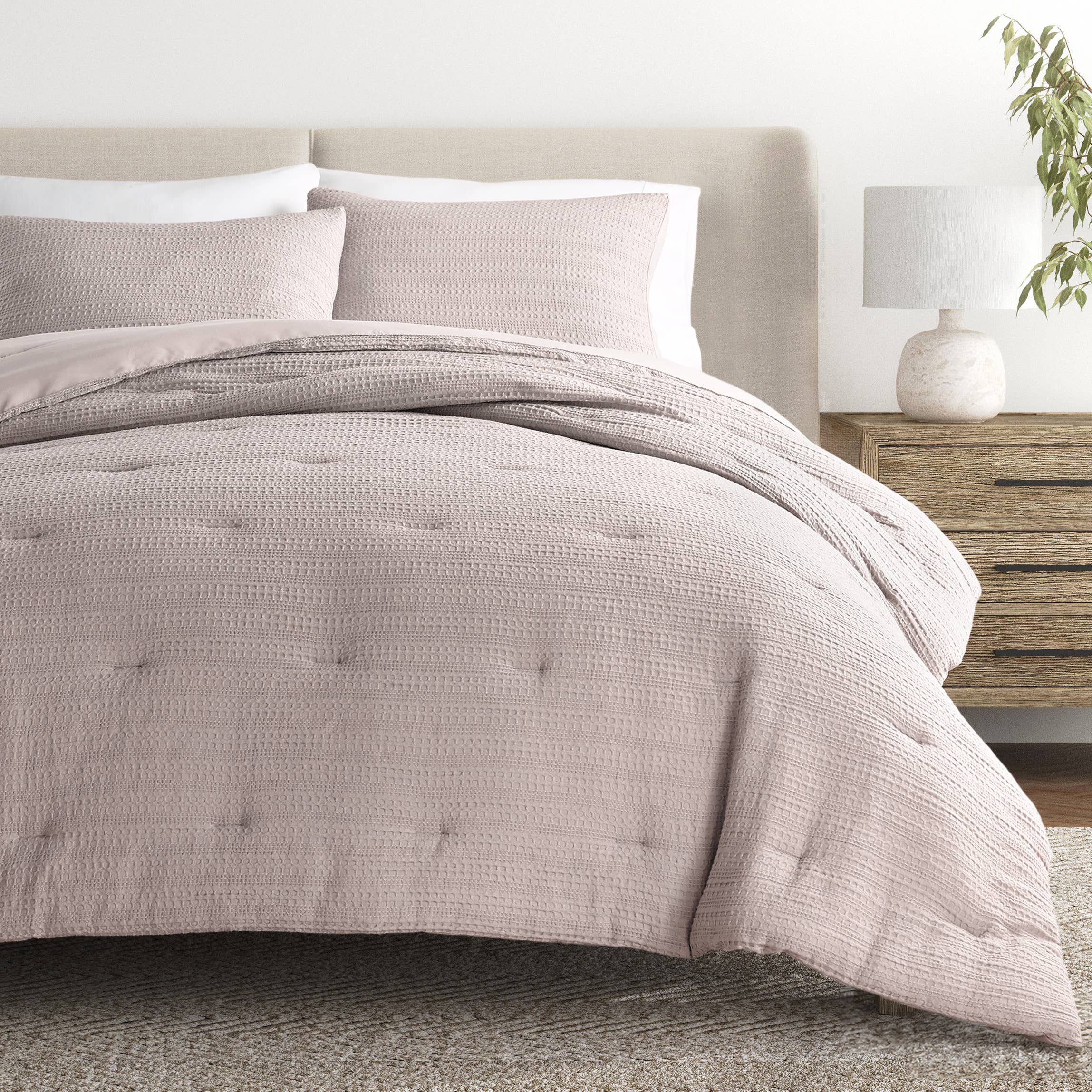 ienjoy Home - Wholesale Bedding Set - Waffle Textured 3 Piece Down Alternative Comforter Set19