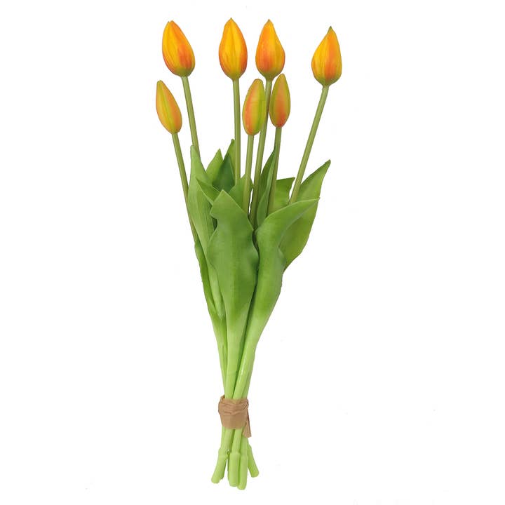 Wurm - Wholesale Artificial Plant - Tulip bouquet with 7 artificial tulips, orange (H) 44cm
