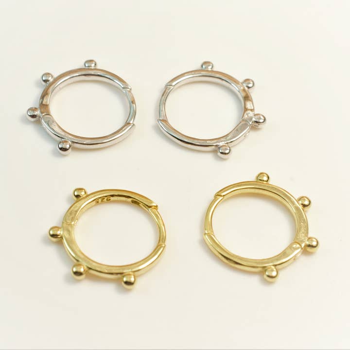 hoop earrings - ball earrings - gift for her for wholesale by Diat