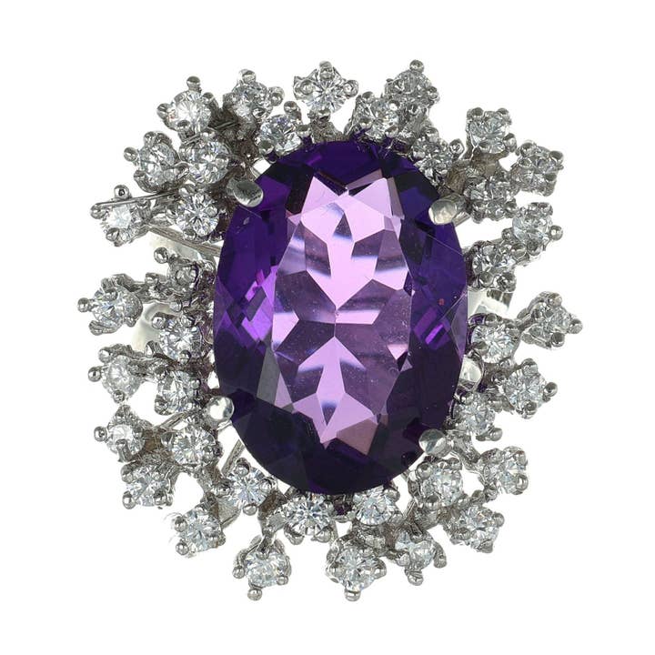 925 silver ring with amethyst. for wholesale by Gold Antique