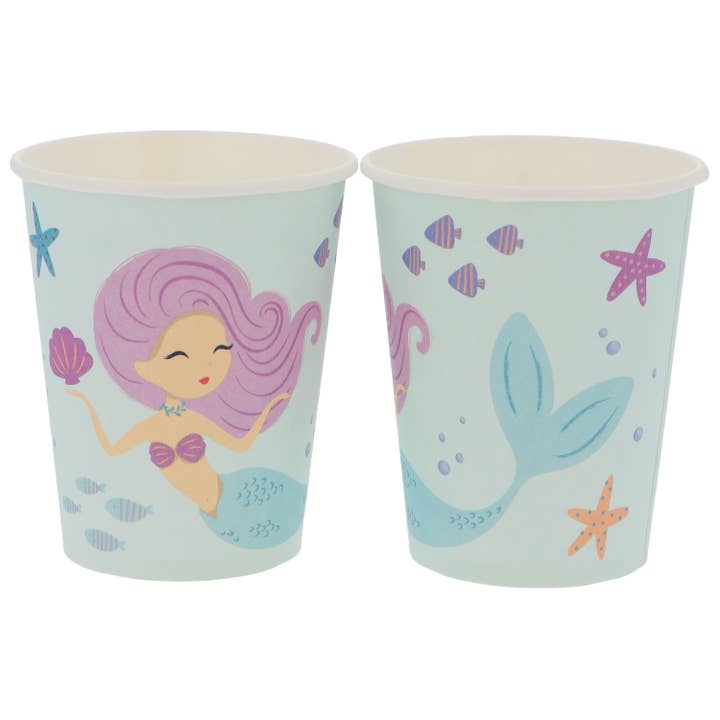 Folat BV - Wholesale Disposable Cup - Cups - Mermaid Magic - 250 ml - 8 stuks1