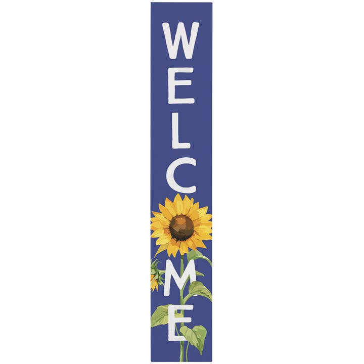 Welcome Blue Sunflower - Porch Boards for wholesale by Sincere Surroundings