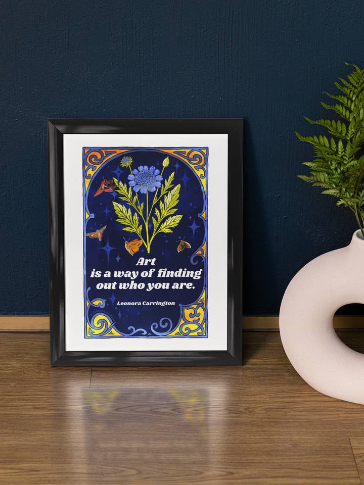 El arte es una forma de descubrir quién eres: lámina artística para venta al por mayor de Fabulously Feminist