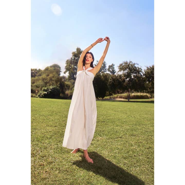 Dress Forum - Wholesale Dress - Women's - Cotton Halter Neck Maxi Dress
