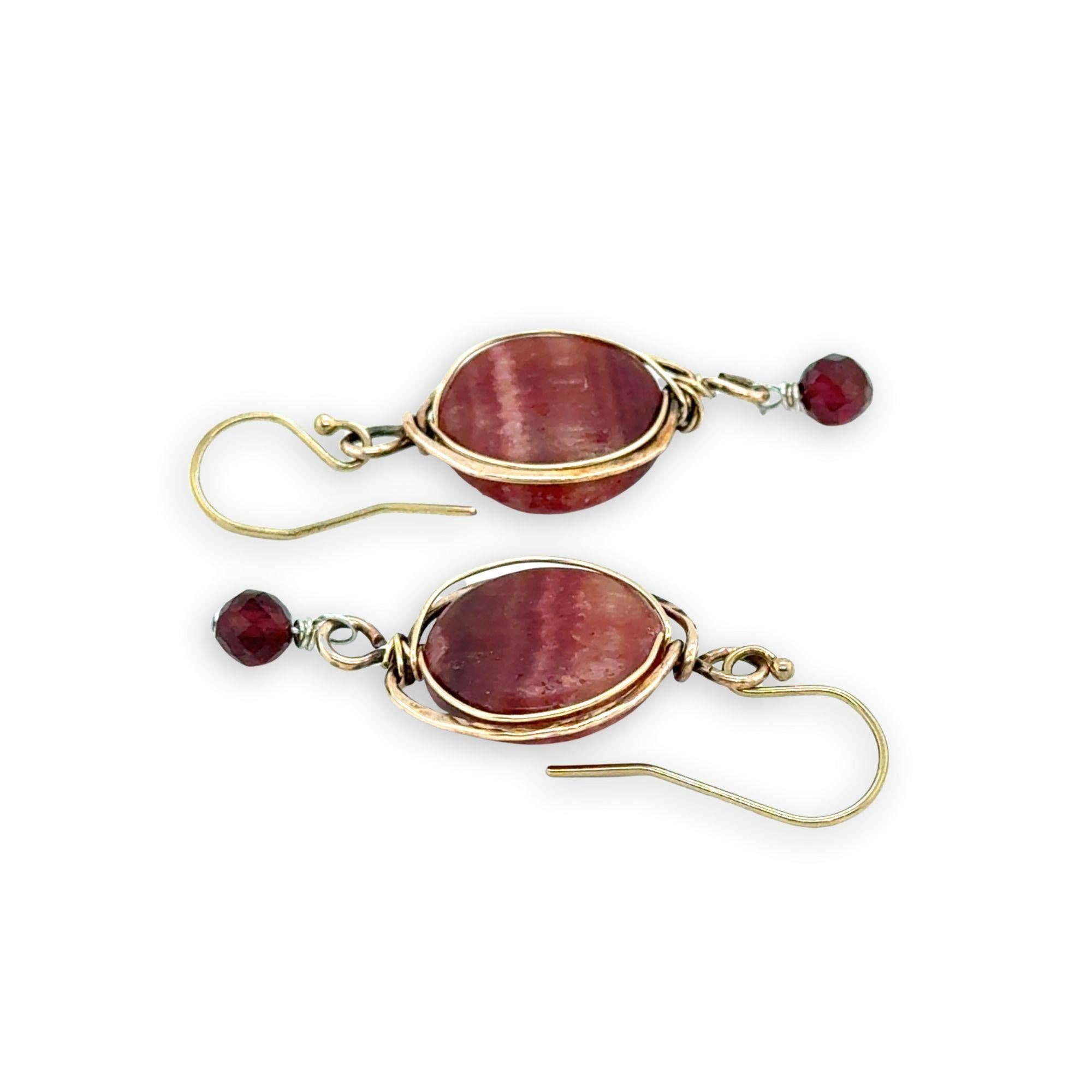 Art by any Means Jewelry - Venta al por mayor Pendientes colgantes - Pendientes de Ágata Rosa E826232