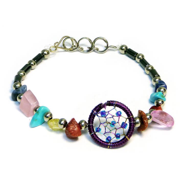 Pichincha - Wholesale Beaded Bracelet - Dream Catcher Chip Stone Metal Beaded Shakira Bracelet8