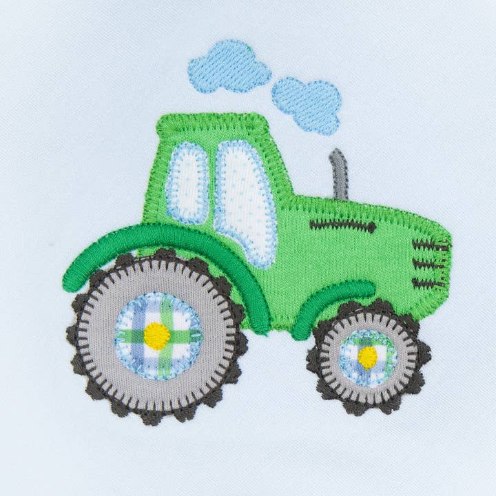 Magnolia Baby - Wholesale Bodysuit (Non-Footed) - Baby - Tractor Tales Applique Bubble