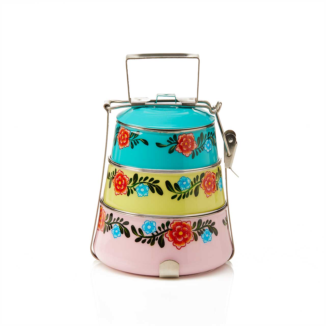 SERRV International - Wholesale Lunch Bag/Box - Bright Floral Tiffin Lunch Set0