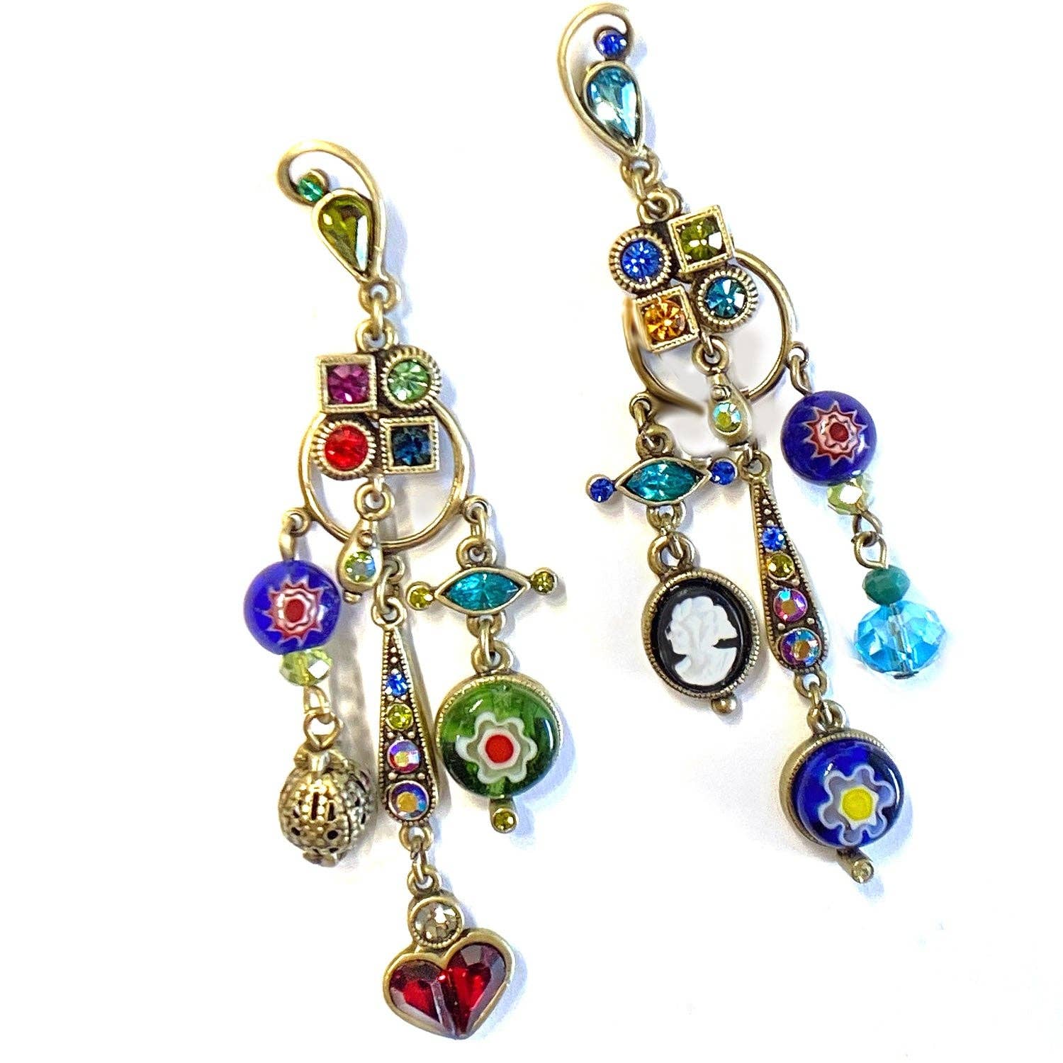 Sweet Romance Jewelry - Wholesale Dangle Earrings - Mismatched Modernist Geometric Earrings  E475-MM2