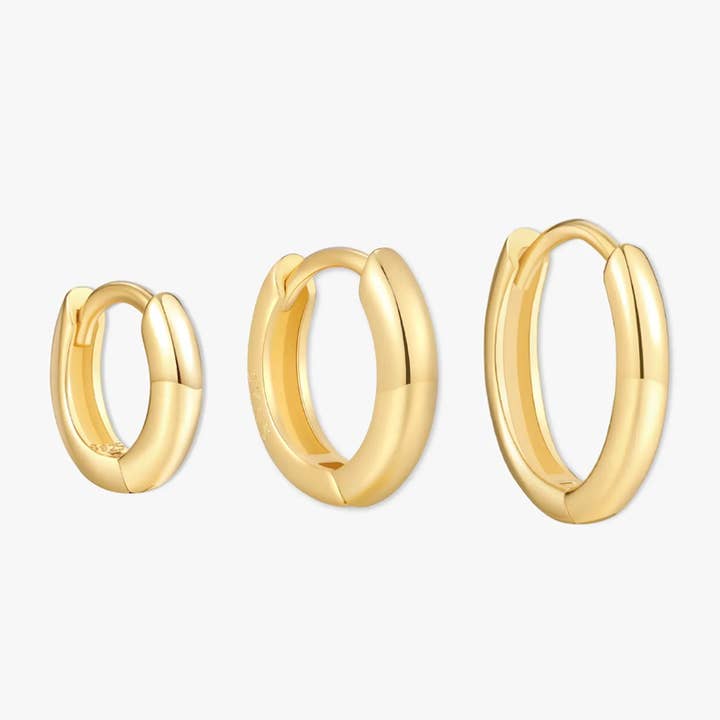 Alledaagse Huggies Oorringenset in Goud voor wholesale door LEA Jewels