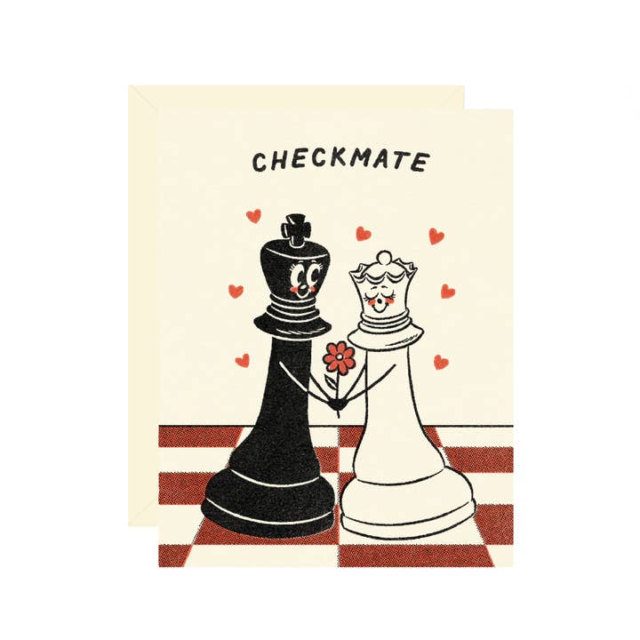 Checkmate Chess Love Card for wholesale by Wallflower Paper & Party