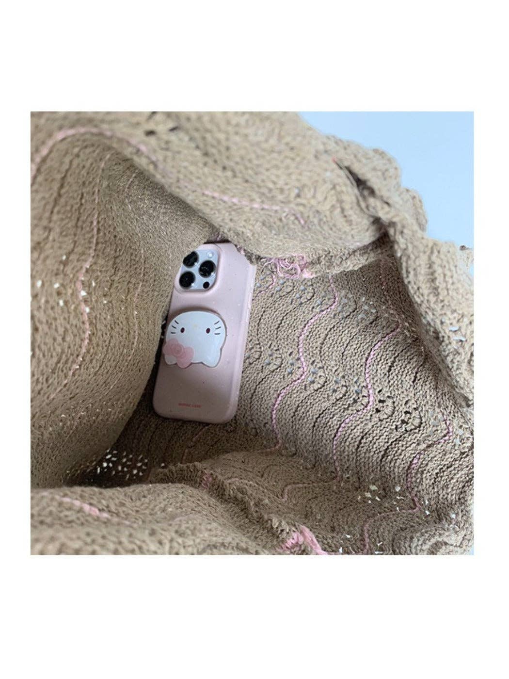 Funkyrel® Atzbranding Limited – wholesale Shoulder bag – women's – Cosbai - Casual Knitted Wave Pattern Shoulder Bag4