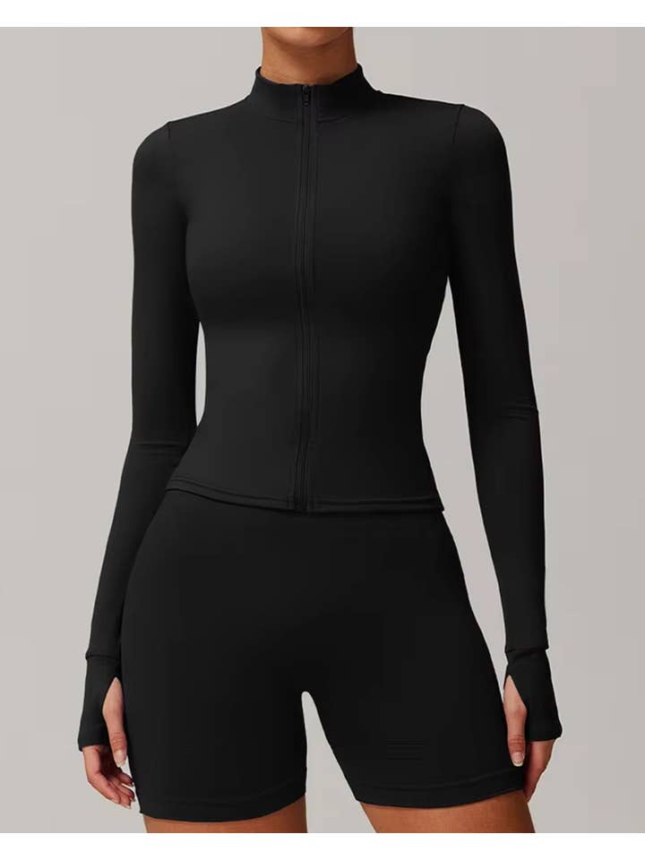 lilyandlaceboutique - Wholesale Trainingsjack - Dames - Gegraveerd naadloos sportjack7