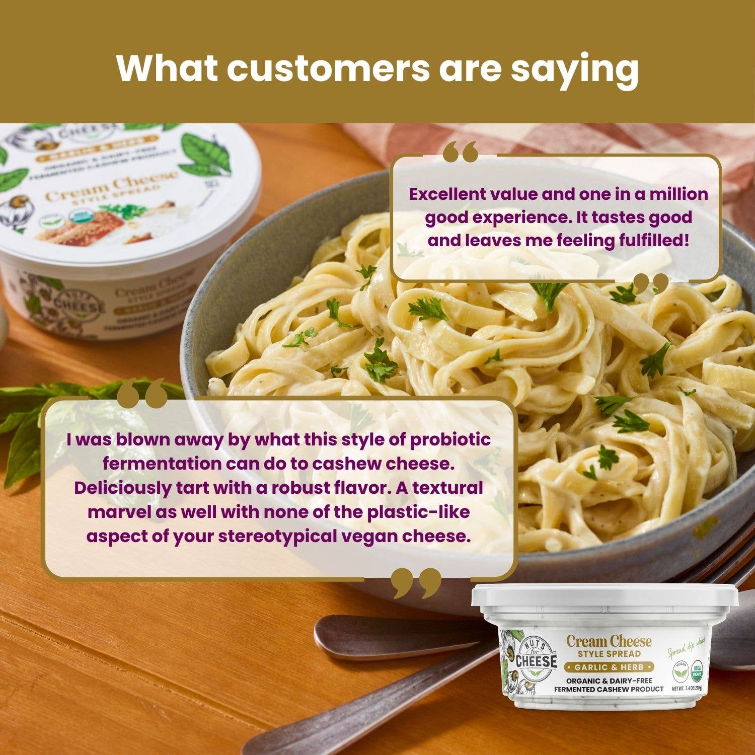 Nuts For Cheese - Wholesale Cheese - Garlic & Herb Cream Cheese Style Spread | Dairy-Free2