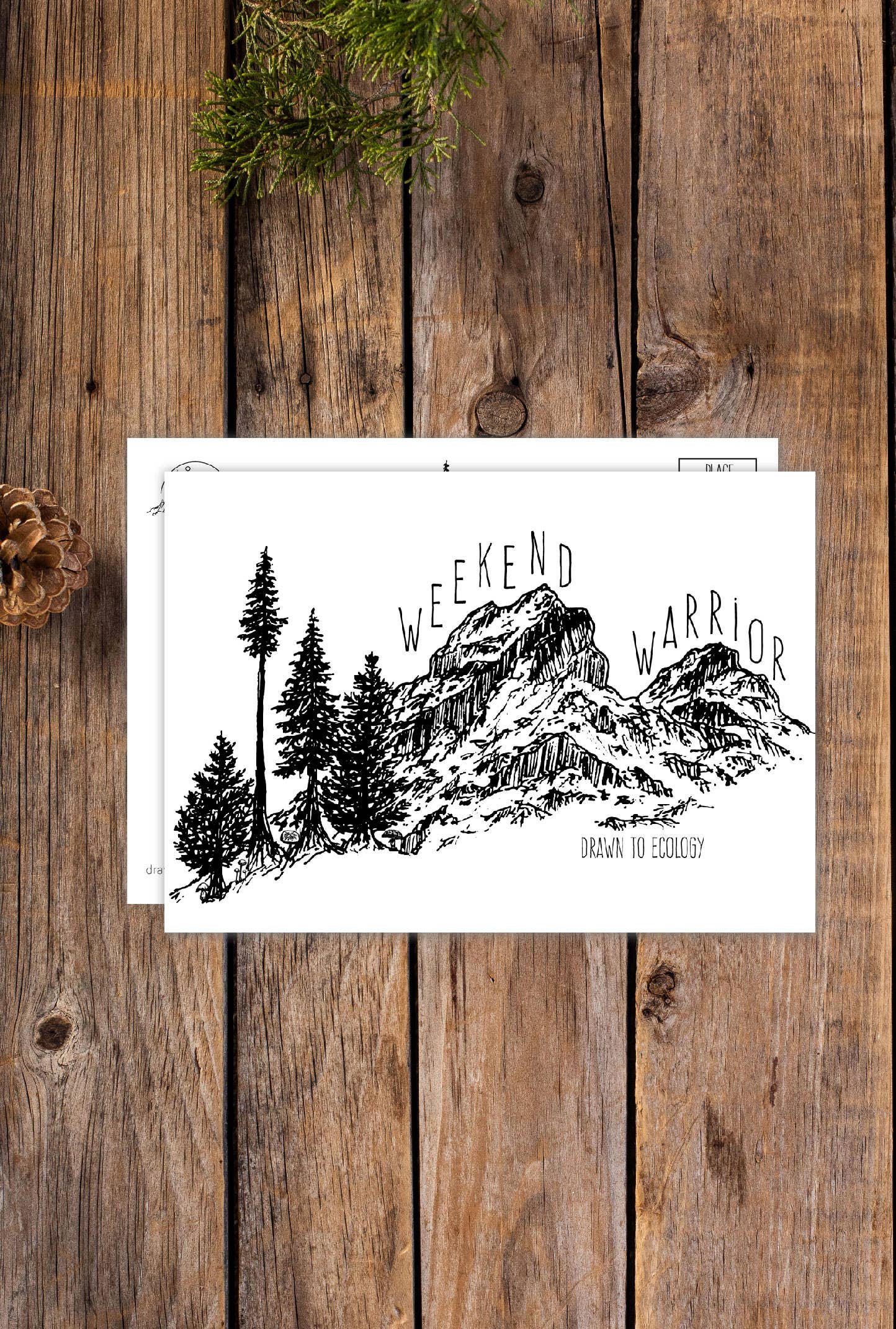 Drawn to Ecology - Wholesale Postcard - Weekend Warrior Postcard5