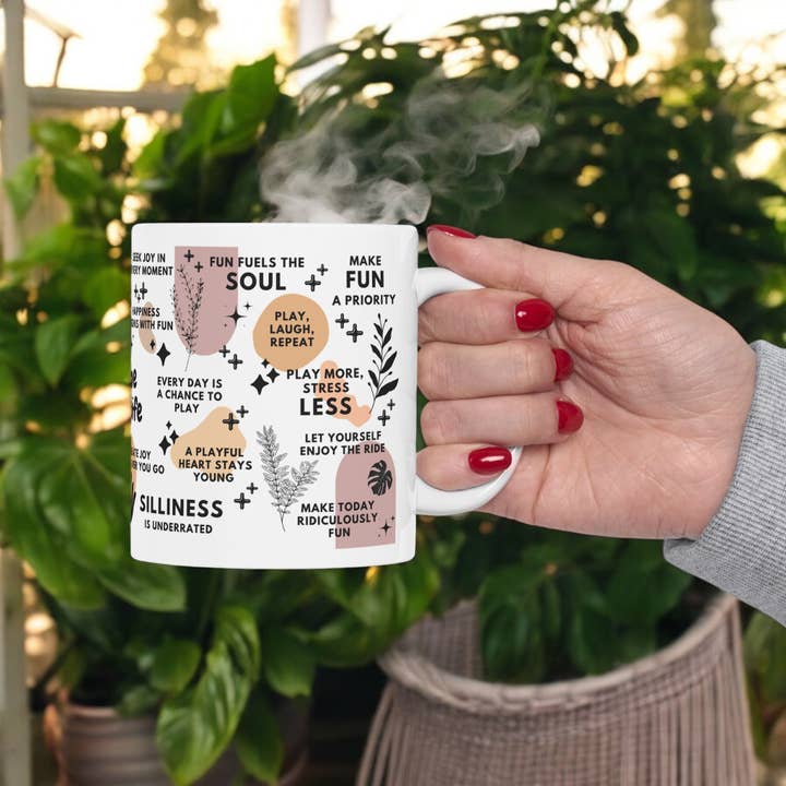 EMESLY - Wholesale Coffee Mug - Find the Fun in Life Motivational Coffee Mug Gift; 11oz/15oz3