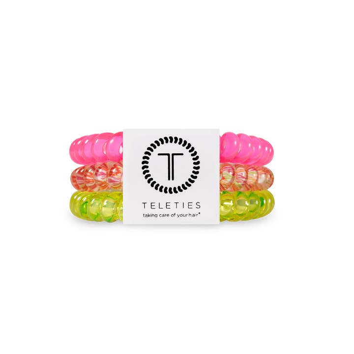 TELETIES - Wholesale Hair Tie - Spiral Hair Coils | Small | Tropical Punch Hair Ties
