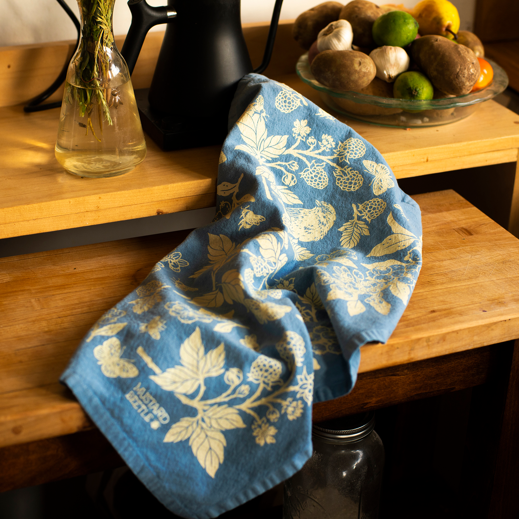 Mustard Beetle - Wholesale Tea Towel - Tea Towel: Berries3