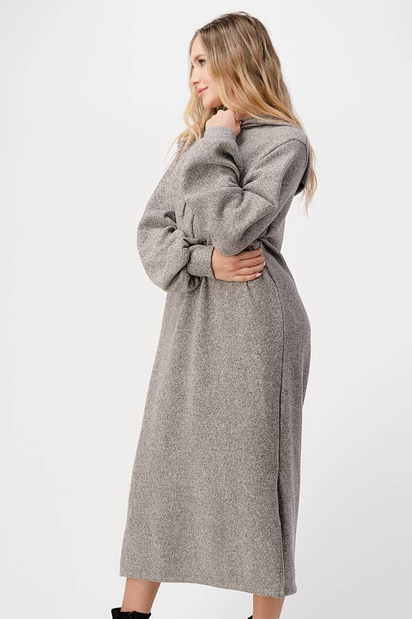grey Hoodie Maxi Dress for wholesale on Faire5