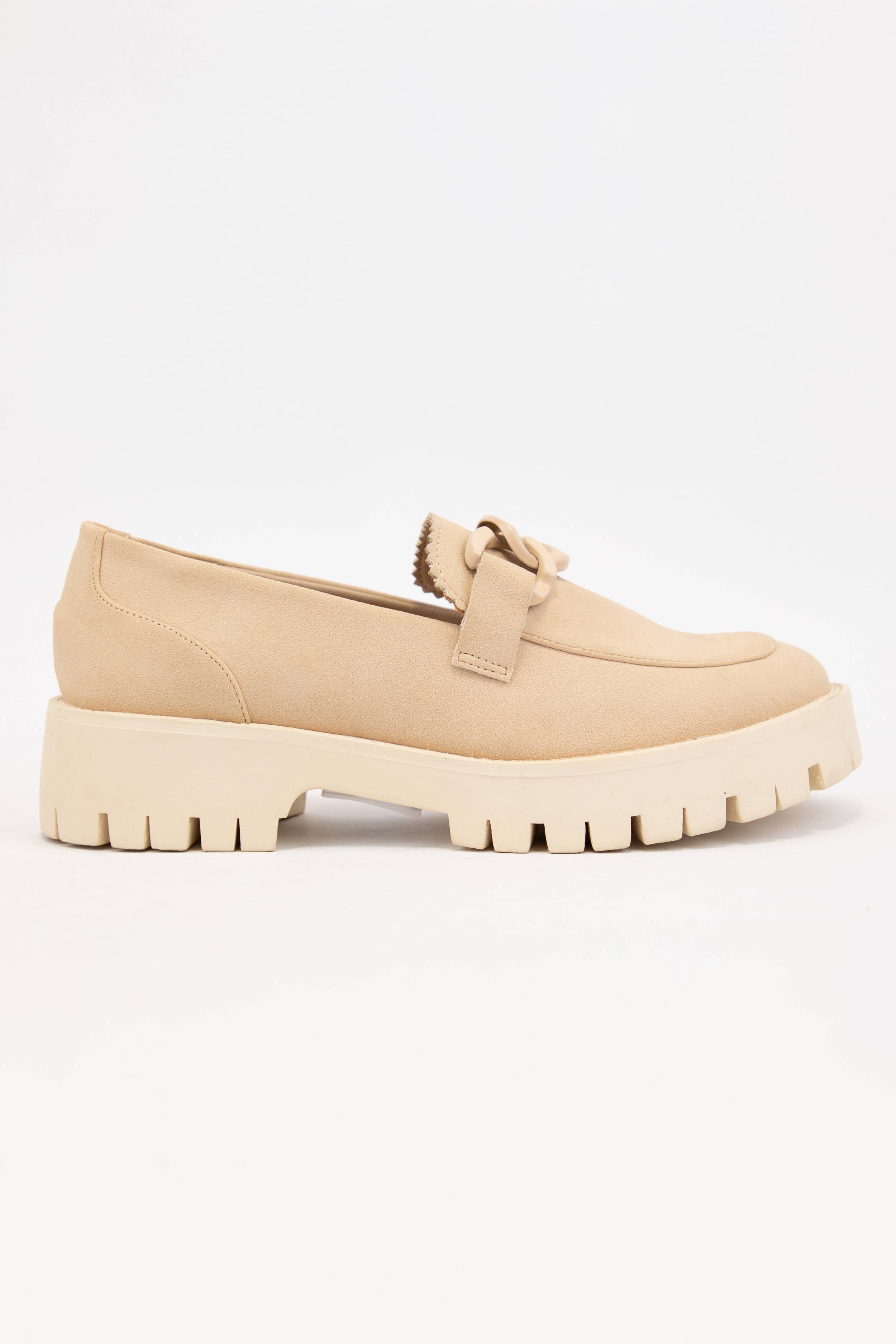 CCOCCI - Wholesale Loafers - Women's - MADISON MATTE FINISHED CHUNKY CHAIN DETAIL LUG SOLE LOAFER7