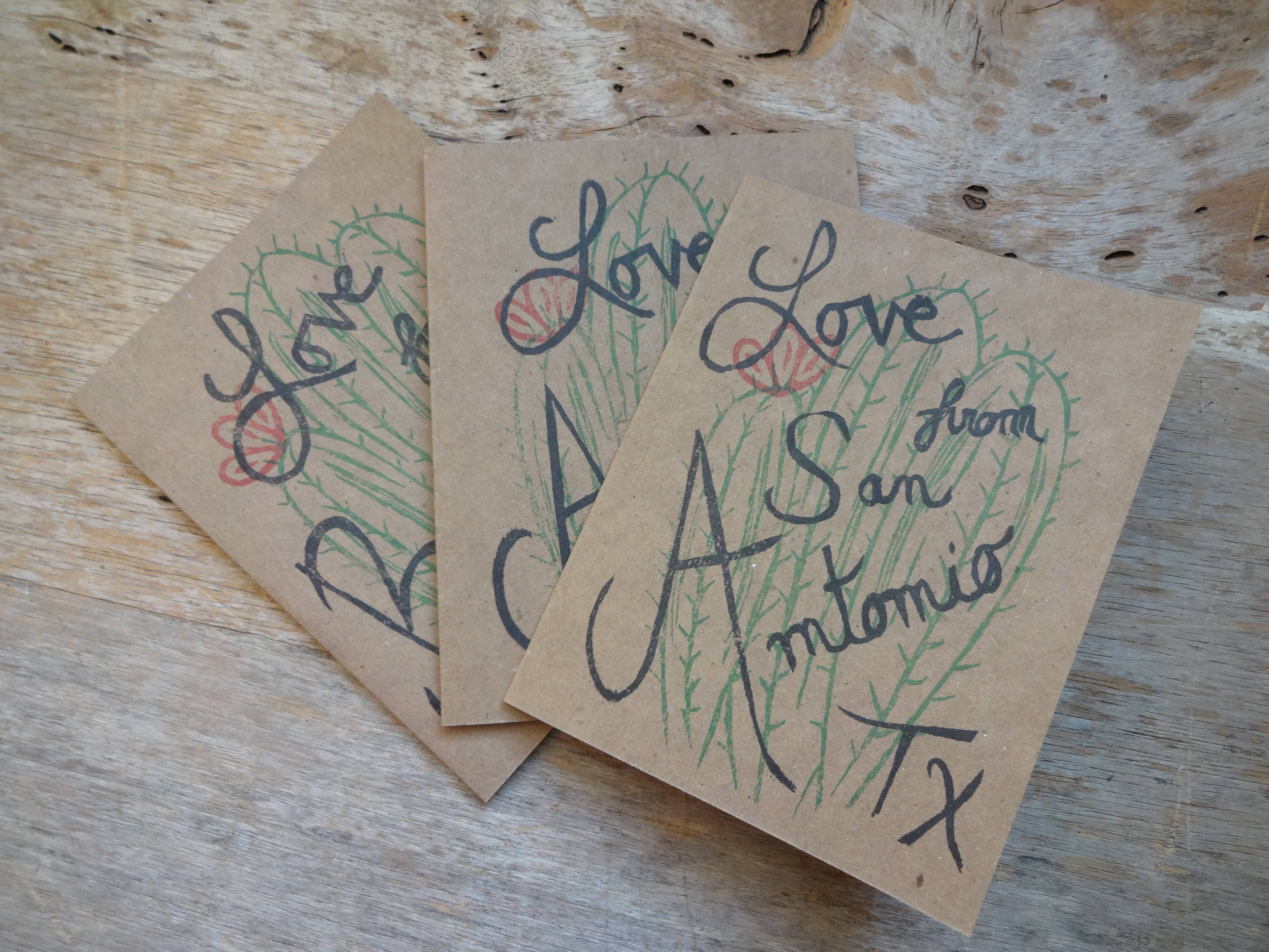 The Foxes Tail - Wholesale Love Card - Love From... Cactus Handmade Note Card8