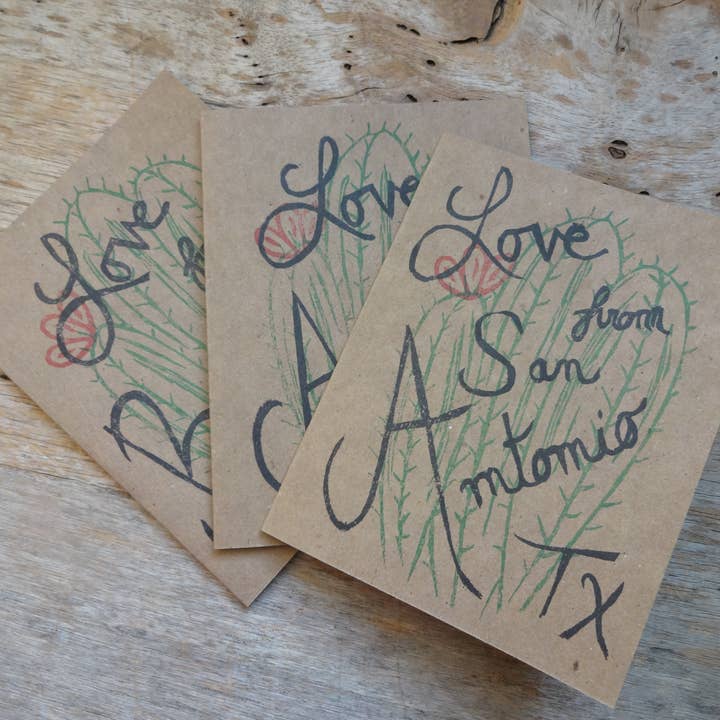 The Foxes Tail - Wholesale Love Card - Love From... Cactus Handmade Note Card8