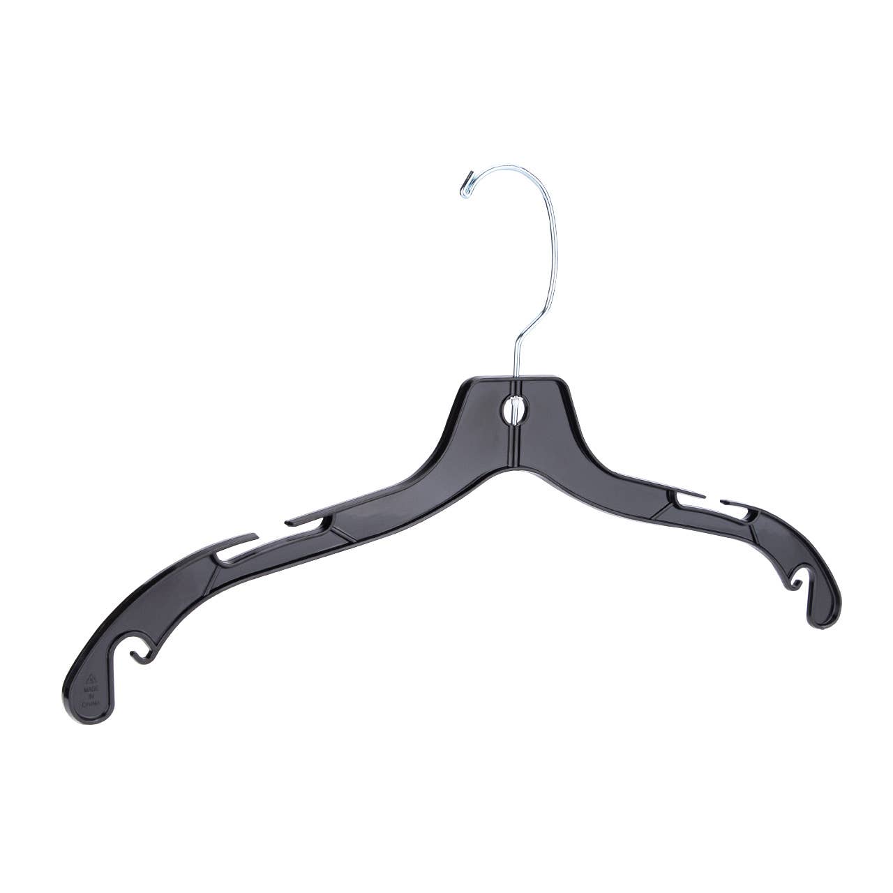 Store Supply Warehouse - Wholesale Clothes Hangers - 17" Economy Black Plastic Dress Hangers - Case of 1006