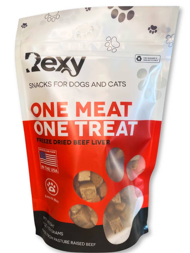 Una carne, un dolcetto di fegato di manzo liofilizzato per la vendita all'ingrosso da parte di Rexy