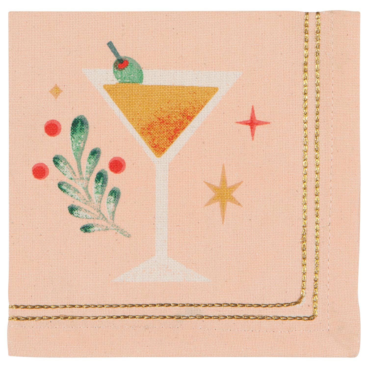 Danica Jubilee - Wholesale Dinner & Cloth Napkin - Spirits Bright Christmas Cocktail Napkins Set of 43