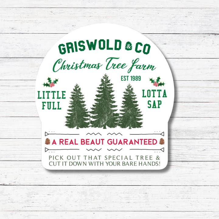 Oily Graphic Creations - Wholesale Sticker - Griswold Tree Farm- Christmas Vacation Sticker/Magnet1
