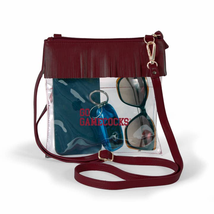Desden - Wholesale Crossbody Bag - Women's - South Carolina Clear crossbody with fringe by Desden