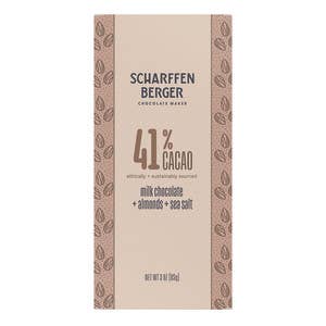 L&F Universal Goods - Wholesale Chocolate Bar - Scharffen Berger 41% Cacao Milk Choco Almond Sea Salt 12/3OZ