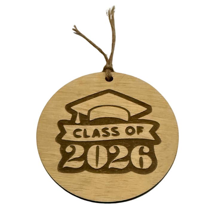 Wooden Rearview Mirror Ornament w/ Weekly Affirmation QR for wholesale by Wooden Nose Gift Shop