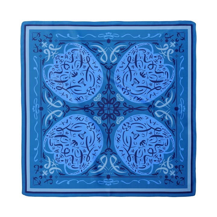 STANLEY sidenscarf · 90 × 90 cm | Blå för wholesale av Charlie Loonie