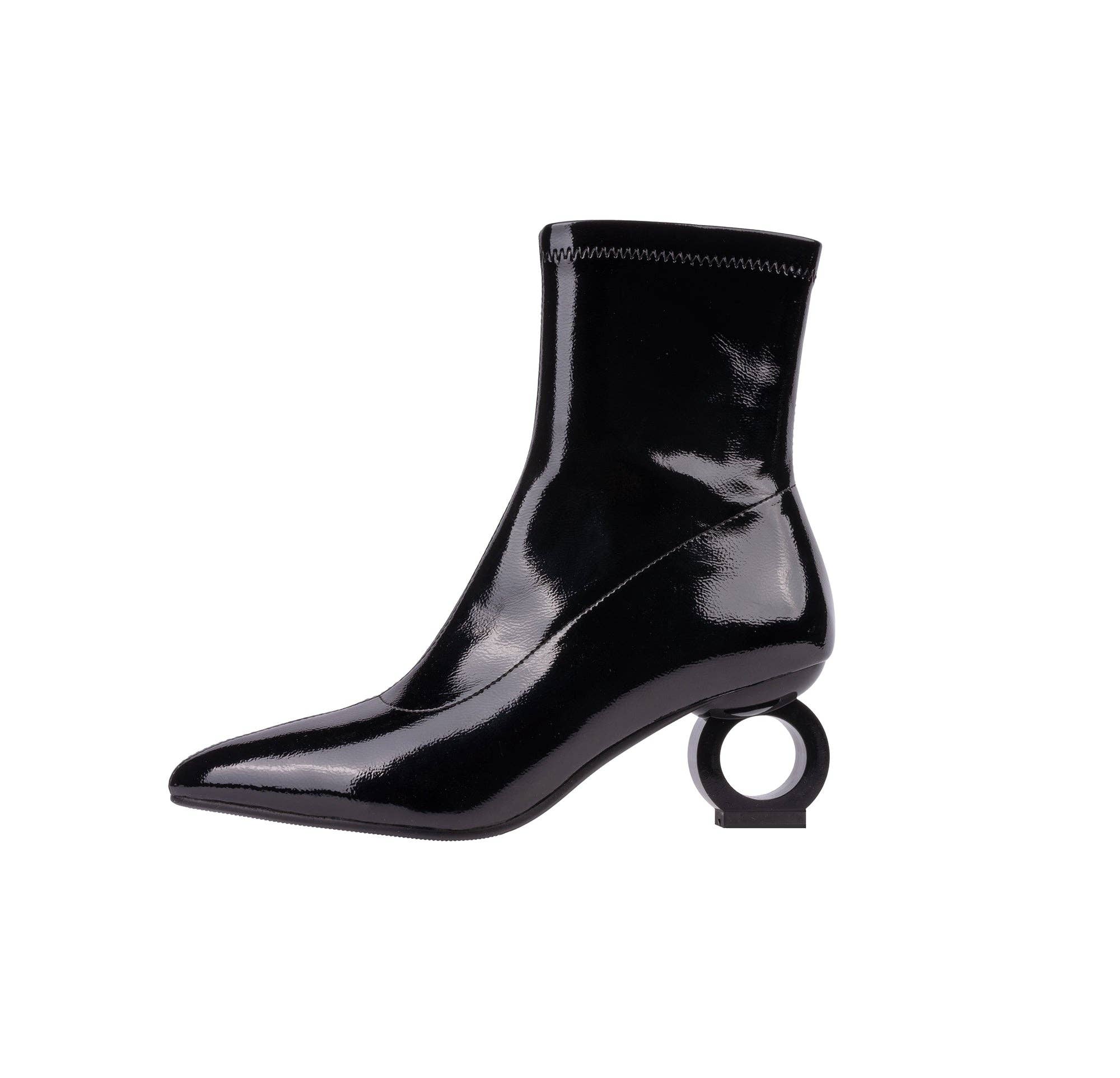 LADY COUTURE – Botins - Mulher por atacado – Botinha de salto metálico com círculo metálico Ninety Union GREECE10