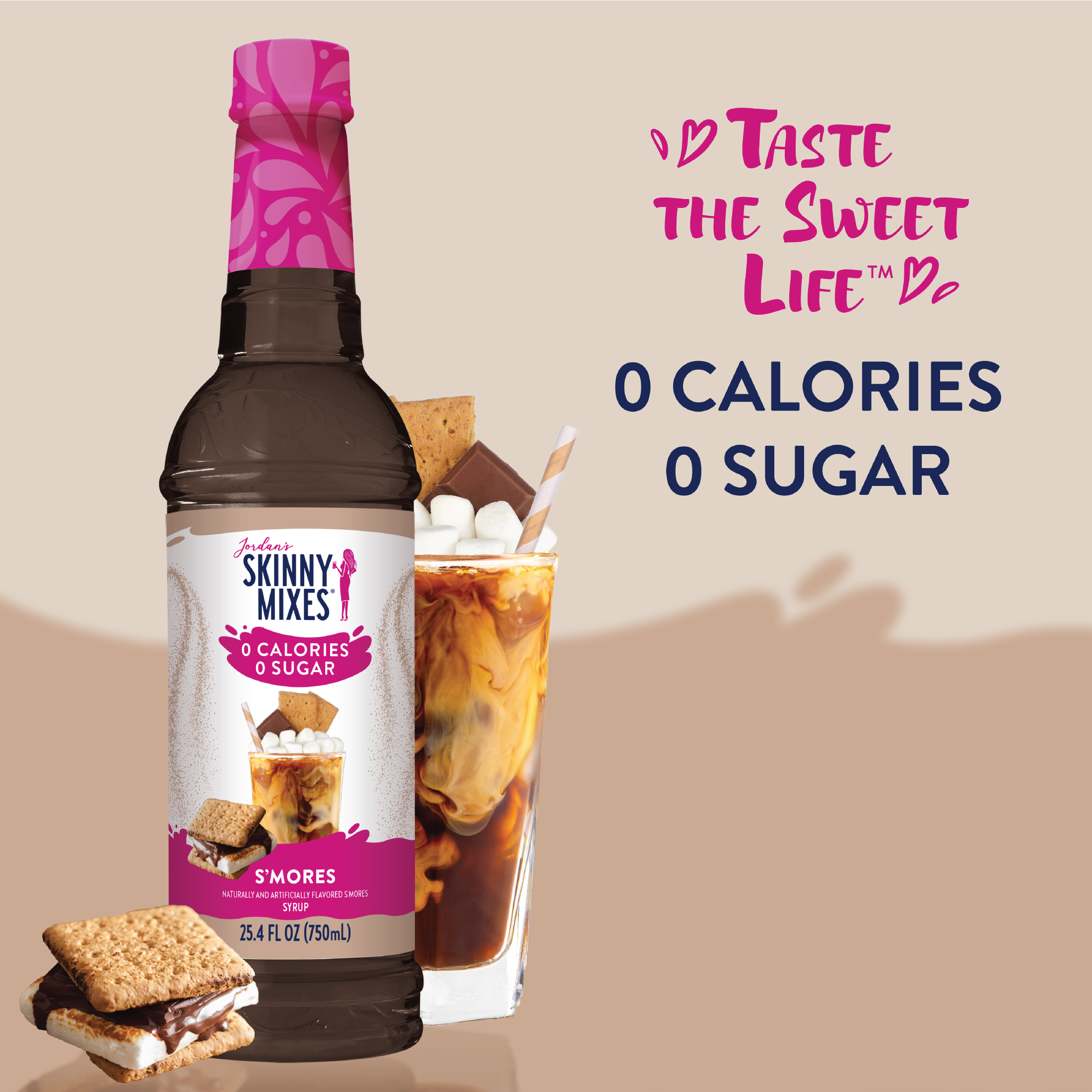 Jordan's Skinny Mixes - Wholesale Flavored Syrup - Sugar Free S'mores Syrup2