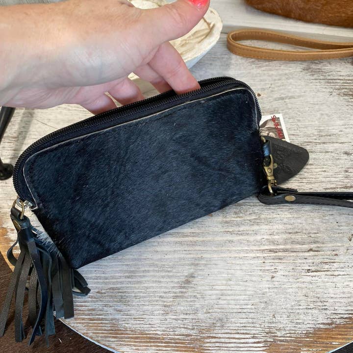 Crazy Heifers Wholesale - Wholesale Wristlet - Adele Full Fur Wristlet-Mixed Prints1