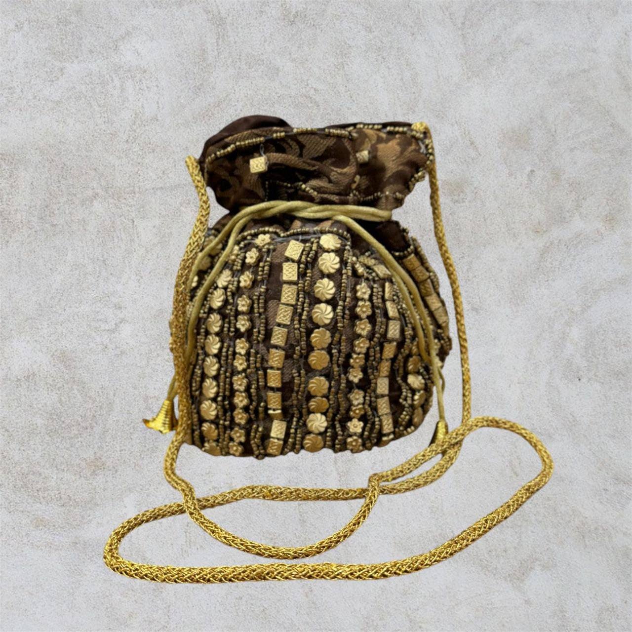 Hecho a mano - Vendita all'ingrosso Accessorio per borsetta - Donna - Borsa a secchiello dorata2