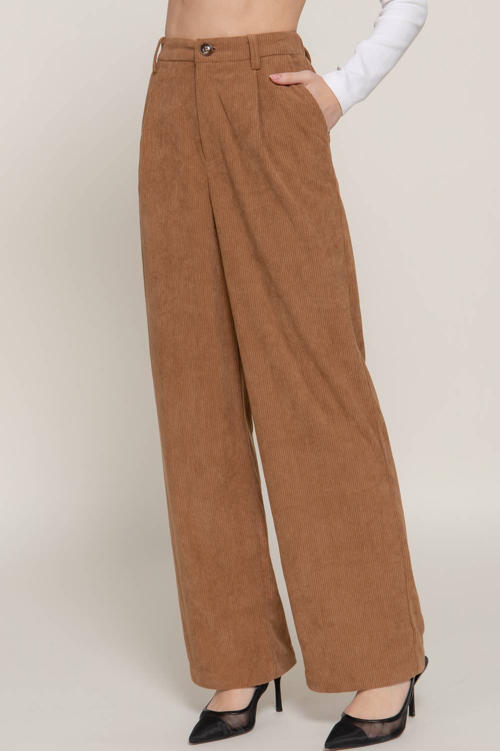 Active Basic | Active USA - Wholesale Pants - Women's - Corduroy Trouser Pants8