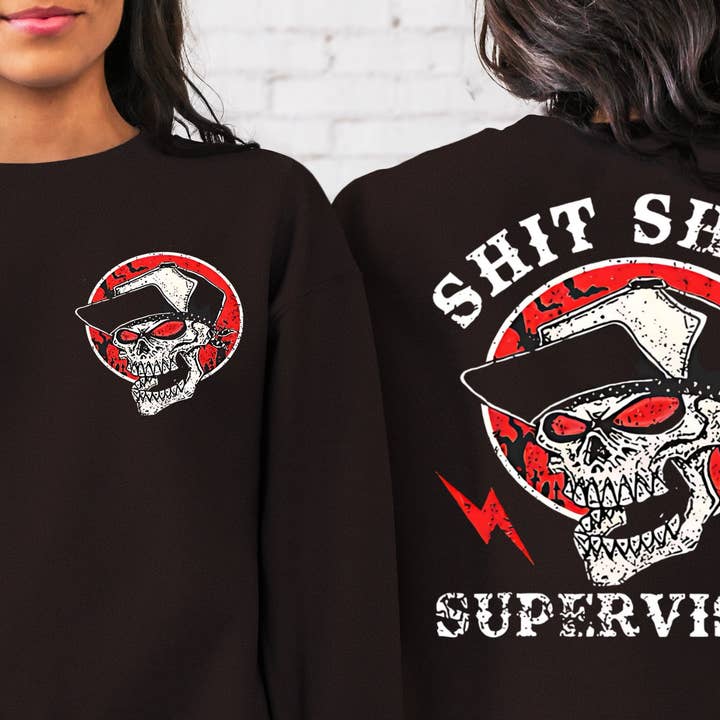 Hættetrøje T-shirt Shit Show Supervisor Gear Head for engroshandel hos STRONG N FREE CDN