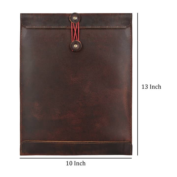 Tuzech Leather - Wholesale Envelopes - Leather Document Holder Mailing Envelope,Office & Work Resume Sales Portfolio Binder Folder-Interview/Legal Document Organizer Handmade (12.5 inches)14
